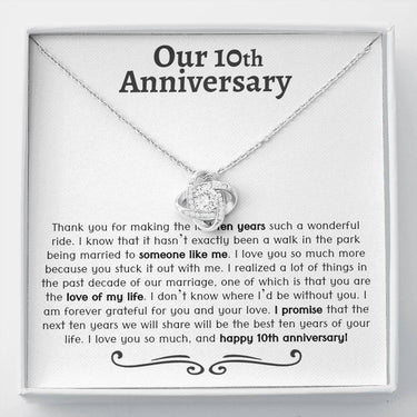 10th Anniversary Love Knot Necklace - Love You This Much
